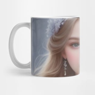 Winter Girl Christmas Art Mug